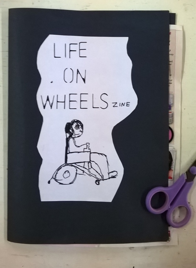 Ann Marie is making a zine about her experiences as a disabled person and the barriers she  faces in people's attitudes and getting around. 