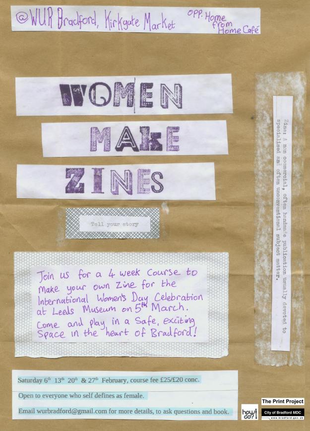 women make zines poster w logos